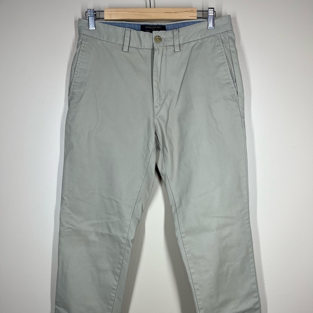 Banana Republic Men’s 100% Cotton Khaki Dress Pants Emerson Fit Size 31-32